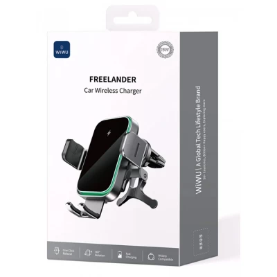 Автотримач розсувний на повітропровід з бездротовою зарядкою WiWU CH-313 Автотримач розсувний на повітропровід з бездротовою зарядкою WiWU CH-313