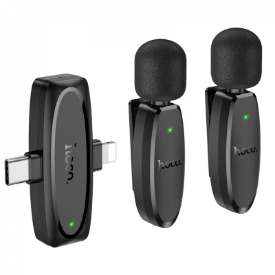Wireless Digital Microphone — Hoco L15 L15 Dual-mic (iP/Type-C) Wireless Digital Microphone — Hoco L15 L15 Dual-mic (iP/Type-C)