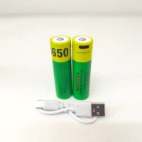 Аккумуляторные батарейки с Type-C разьемом Lithium-ion 2600mAh   18650 (2шт)