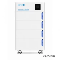 Гибридный инвертор VR-S51104 с четырьмя аккумуляторами 20,48KWh с корпусом на колесах  LiFePo4