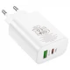 Home Charger 65W PD QC3.0 C to C Cable (1m) Borofone BN10 — White