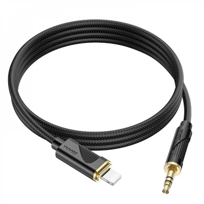 Cable Aux to Lightning (1m) — Hoco UPA30 IP — Black