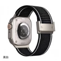 Ремінець Nylon Metal Lock Apple Watch 42 mm 44 mm 45 mm 49 mm — Black