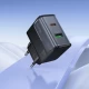Home Charger | 30W | PD | QC3.0 — Hoco CS73A __ — Black