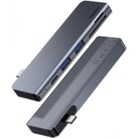 USB-хаб Baseus CAHUB-K0G Harmonica, USB-C, 5 в 1 — CAHUB-K0G Black