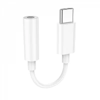 Adapter USB C To 3.5mm Hoco LS35 — White