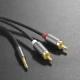 Cable Dual RCA To 3.5mm (1.55m) Hoco UPA10 Lotus Metal Gray Cable Dual RCA To 3.5mm (1.55m) Hoco UPA10 Lotus Metal Gray