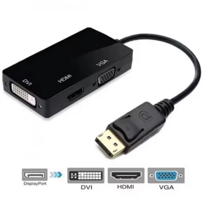 Переходник DP to VGA HDMI DVI 3 in 1 Переходник DP to VGA HDMI DVI 3 in 1