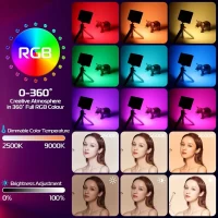 Накамерный видеосвет LED RGB— AY-84 | 3000-6500K | 1800MA |