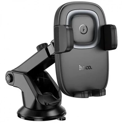 Автодержатель раздвижной на присоске с беспроводной зарядкой — Hoco HW32 Автодержатель раздвижной на присоске с беспроводной зарядкой — Hoco HW32