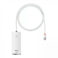 USB-хаб Baseus WKQX0301 Lite Series, USB-A → 4 × USB 3.0, кабель 1 м — WKQX030102 White USB-хаб Baseus WKQX0301 Lite Series, USB-A → 4 × USB 3.0, кабель 1 м — WKQX030102 White