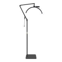 Безтіньова LED-лампа HD-M40X, 36 Вт, 145-187 см, чорний колірна температура 3200-5600 K, 50 см, світло:238 головка лампи зі сплаву + металева опора