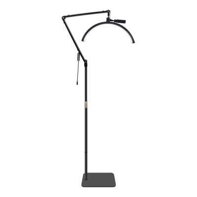 Безтіньова LED-лампа HD-M40X, 36 Вт, 145-187 см, чорний колірна температура 3200-5600 K, 50 см, світло:238 головка лампи зі сплаву + металева опора Безтіньова LED-лампа HD-M40X, 36 Вт, 145-187 см, чорний колірна температура 3200-5600 K, 50 см, світло:238 головка лампи зі сплаву + металева опора