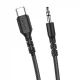 Кабель Aux to USB C (1m) — Hoco UPA17 Digital Audio Conversion — Black Кабель Aux to USB C (1m) — Hoco UPA17 Digital Audio Conversion — Black