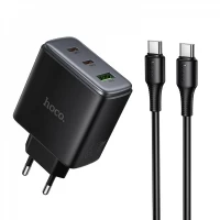 Home Charger | 65W | GaN | 2PD | 1U C to C Cable (1m) — Hoco C160A