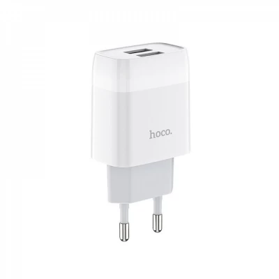 Home Charger | 2.4A | 2U — Hoco C73A — White