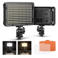 Накамерный видеосвет LED — PT-176S 2 COLORS (11W/1320LM/LED176 PCS/3200K-5600K)LED DISPLAY +Battery F550/7.2V/2200Mah+Charger Накамерный видеосвет LED — PT-176S 2 COLORS (11W/1320LM/LED176 PCS/3200K-5600K)LED DISPLAY +Battery F550/7.2V/2200Mah+Charger