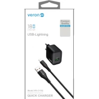 Home Charger | 18W | 1U | Lightning Cable (1m) — Veron VR-C15Q