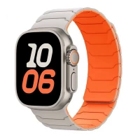 Ремінець Armor Magnetic Bracelet Apple Watch 42 mm 44 mm 45 mm 49 mm — Starlight&Orange Ремінець Armor Magnetic Bracelet Apple Watch 42 mm 44 mm 45 mm 49 mm — Starlight&Orange
