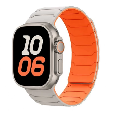 Ремінець Armor Magnetic Bracelet Apple Watch 42 mm 44 mm 45 mm 49 mm — Starlight&Orange