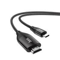 USB C to HDMI Cable (2m) — Hoco UA16 HD on screen — Metal gray
