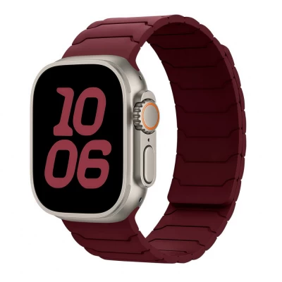 Ремінець Armor Magnetic Bracelet Apple Watch 42 mm 44 mm 45 mm 49 mm — Burgundy