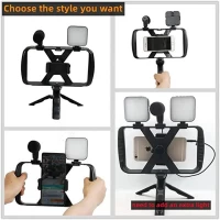 Монопод-трипод TL-49T с микрофоном и LED лампой для смартфона