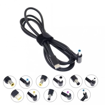 Adapter USB C To DC  65W with 10 adapters