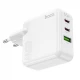 Home Charger 65W GaN 2PD QC 3.0 Hoco C115A — White Home Charger 65W GaN 2PD QC 3.0 Hoco C115A — White