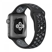 Ремінець Sport Nike Apple Watch 38 mm 40 mm 41 mm — Black & Gray Ремінець Sport Nike Apple Watch 38 mm 40 mm 41 mm — Black & Gray