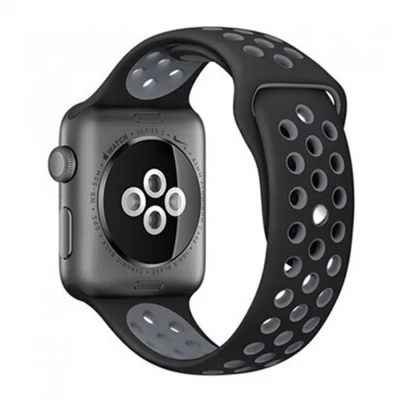 Ремінець Sport Nike Apple Watch 38 mm 40 mm 41 mm — Black & Gray