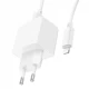 Home Charger | 2.1A | 1U | Lightning Cable (1m) — Hoco CS11A — White