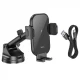 Car Holder Hoco HW5 Journey wireless fast charging (center console) — Black Car Holder Hoco HW5 Journey wireless fast charging (center console) — Black