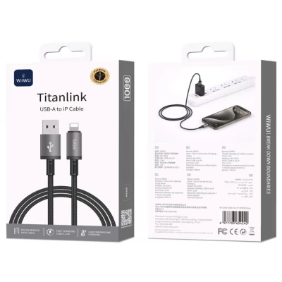 Кабель Lightning 2.4A (1m) — WiWU Titanlink Wi-C055 A-L