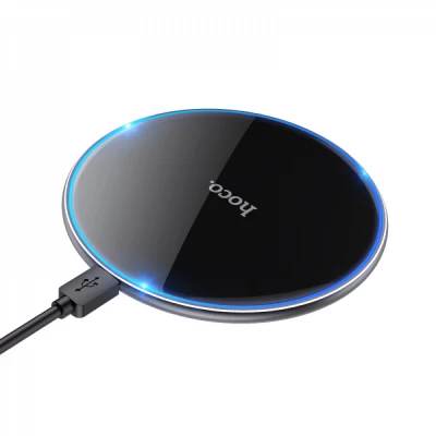 Wireless Charger 15W Hoco CW6 Pro — black Wireless Charger 15W Hoco CW6 Pro — black