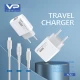 Home Charger 2.4A 2U Lightning Cable (1m) Veron AC62L Home Charger 2.4A 2U Lightning Cable (1m) Veron AC62L