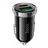 Car Charger | 20W | PD | USB QC3.0 | USB - C | — Hoco Z44 — Black