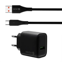 Home Charger | 18W | 1U | USB C Cable (1m) — Veron VR-C15Q Home Charger | 18W | 1U | USB C Cable (1m) — Veron VR-C15Q
