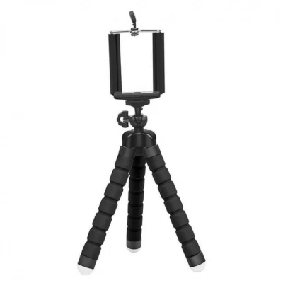 Гибкий мини-штатив тринога трипод для телефона и камеры (осьминог, паук) GoPro экшн камеры 25 см — Black