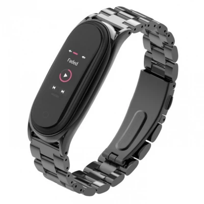 Ремінець Bead Design Xiaomi Mi Band 5 6 — Black