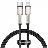 Кабель USB C to Lightning 20W (0.25m) — Baseus (CATLJK-01) Cafule Series Metal — CATLJK-01 Black