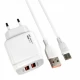 Home Charger 2.4A 2U USB C Cable (1m) Veron VR-C12C — Black Home Charger 2.4A 2U USB C Cable (1m) Veron VR-C12C — Black