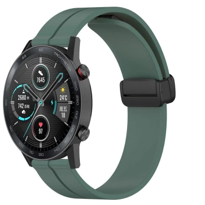 Ремінець Silicone Magic Lock Універсальний 20 mm — Pine needle green