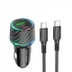 Car Charger | 30W | PD | QC3.0 C to C Cable (1m) — Borofone BZ21 — Black Car Charger | 30W | PD | QC3.0 C to C Cable (1m) — Borofone BZ21 — Black