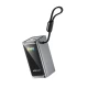 Power Bank 20000 | 100W fast charging power bank with cable and TFT display metal gray Acefast M33 Power Bank 20000 | 100W fast charging power bank with cable and TFT display metal gray Acefast M33