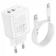 Home Charger 35W 2 PD3.0 C to C Cable (1m) Borofone BN9 — White