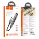USB HUB : USB C To 4 USB — Hoco HB26 — Metal grey USB HUB : USB C To 4 USB — Hoco HB26 — Metal grey