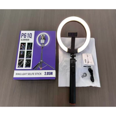 Monopod Tripod | 2.05m | — P61Q | Button Bluetooth | Ring light