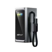 Power Bank 20000  | 100W fast charging power bank with cable and TFT display metal gray  Acefast M33