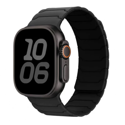 Ремінець Armor Magnetic Bracelet Apple Watch 42 mm 44 mm 45 mm 49 mm — Black&Gray